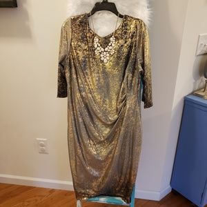 Gorgeous shimmery 3/4 sleeve dress